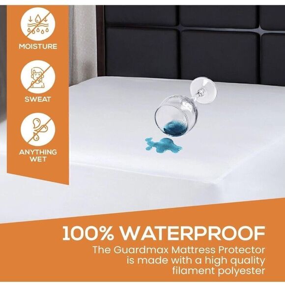 Twin Mattress Protector - Premium Waterproof and Hypoallergenic Fitted Sheet - Picture 2 of 4
